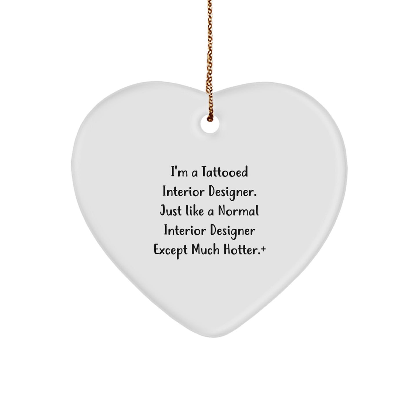 Funny Interior Designer Gifts for Women, Heart Ornament, Christmas Unique Gifts from Friends and Family to Interior Designers - Image 1