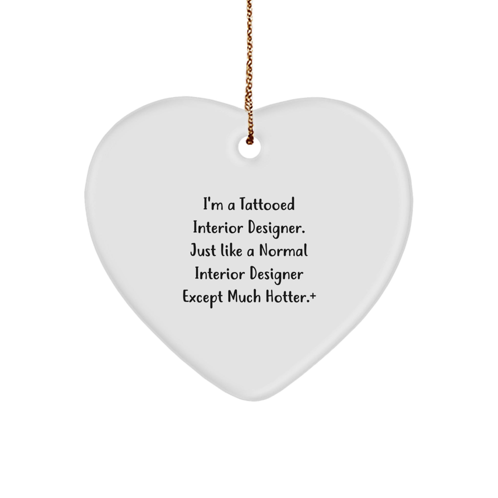 Funny Interior Designer Gifts for Women, Heart Ornament, Christmas Unique Gifts from Friends and Family to Interior Designers - Image 1