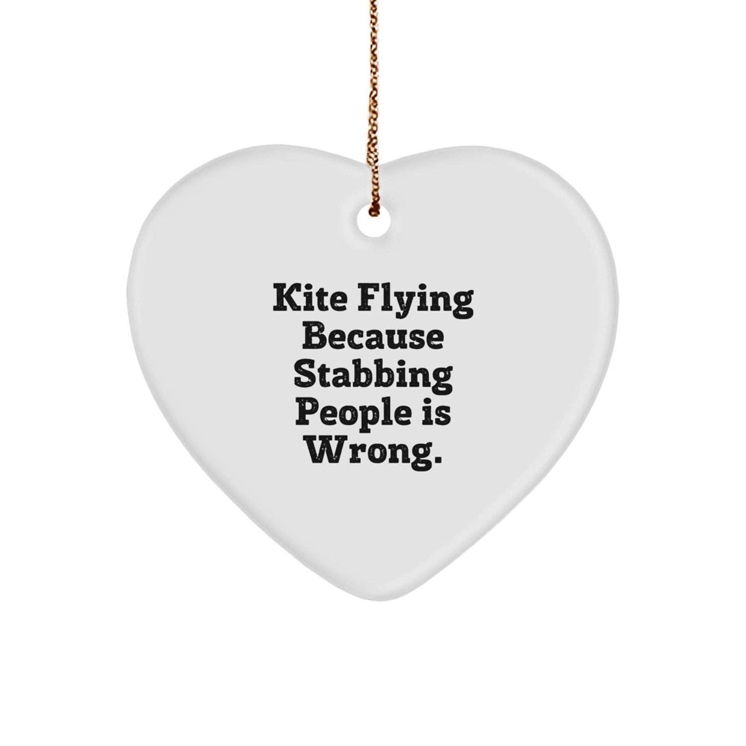 Funny Kite Flying Heart Ornament Gifts from Women to Friends and Family for Christmas Unique Presents - Image 1