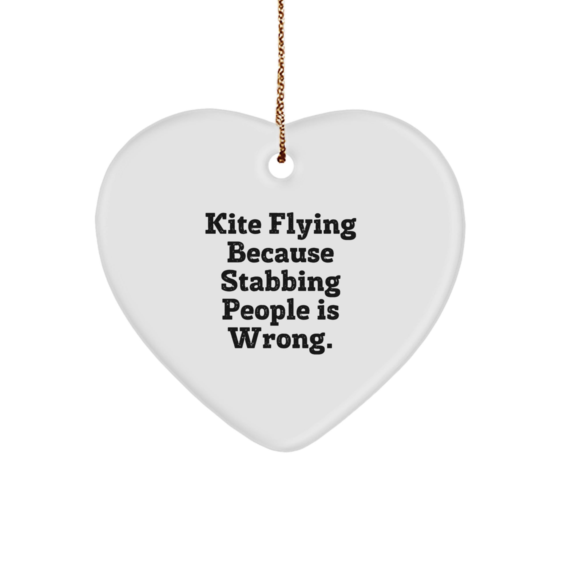 Funny Kite Flying Heart Ornament Gifts from Women to Friends and Family for Christmas Unique Presents - Image 1