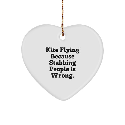 Funny Kite Flying Heart Ornament Gifts from Women to Friends and Family for Christmas Unique Presents - Image 1