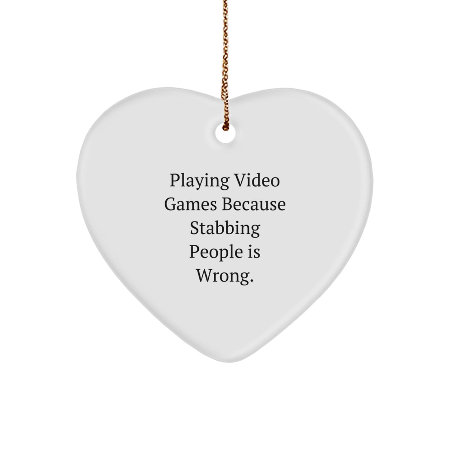 Funny Gaming Heart Ornament Gifts from Friends for Playing Video Games Lovers - Christmas Unique Gifts - Image 1