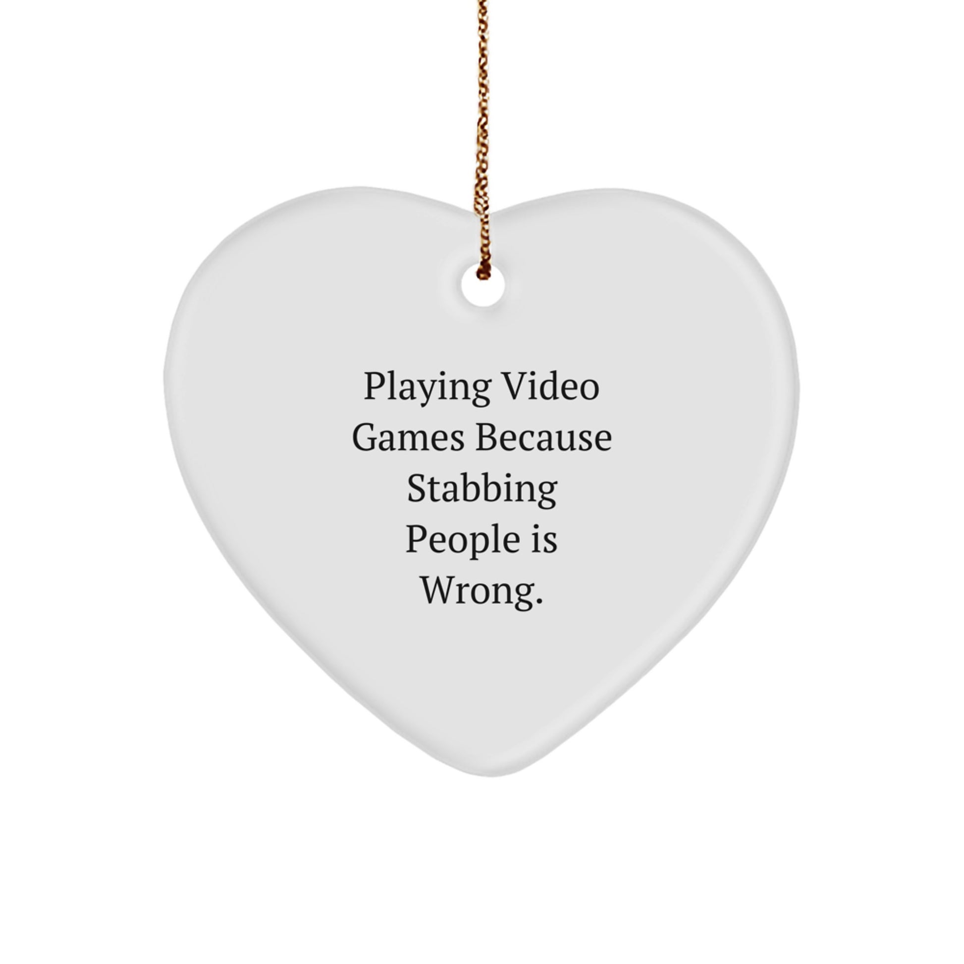 Funny Gaming Heart Ornament Gifts from Friends for Playing Video Games Lovers - Christmas Unique Gifts - Image 1