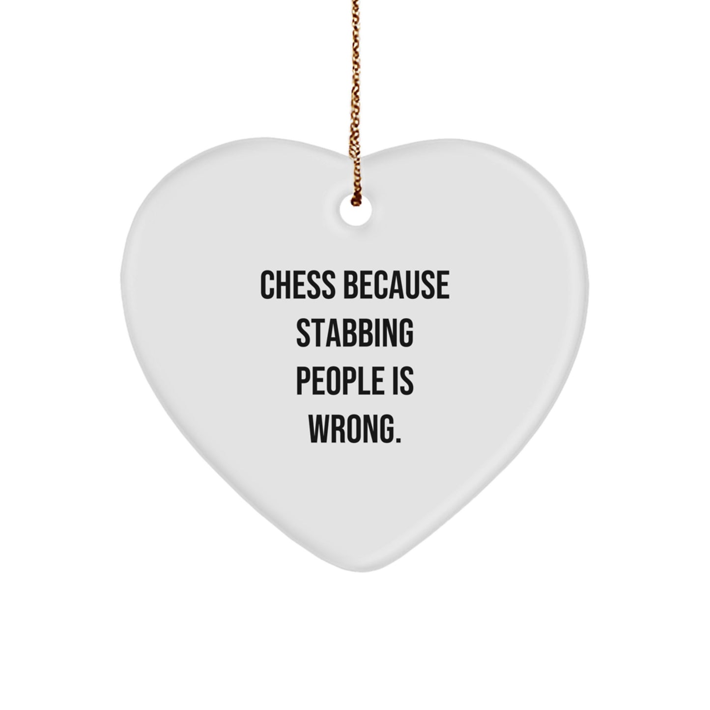 Funny Chess Heart Ornament Gifts from Men to Chess Loving Family Members This Christmas Unique Chess Accessories - Image 1