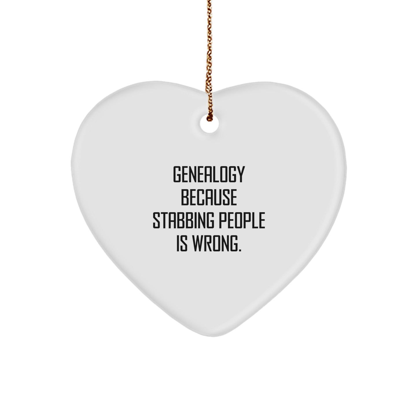 Genealogy Heart Ornament Gifts from Men to Family - Funny Genealogy Presents for Christmas - Image 1