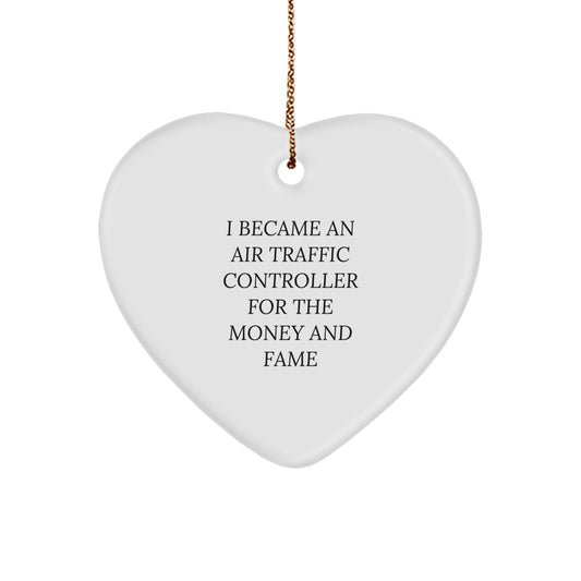 Funny Air Traffic Controller Heart Ornament Gifts from Friends and Family for Christmas Unique Presents - Image 1