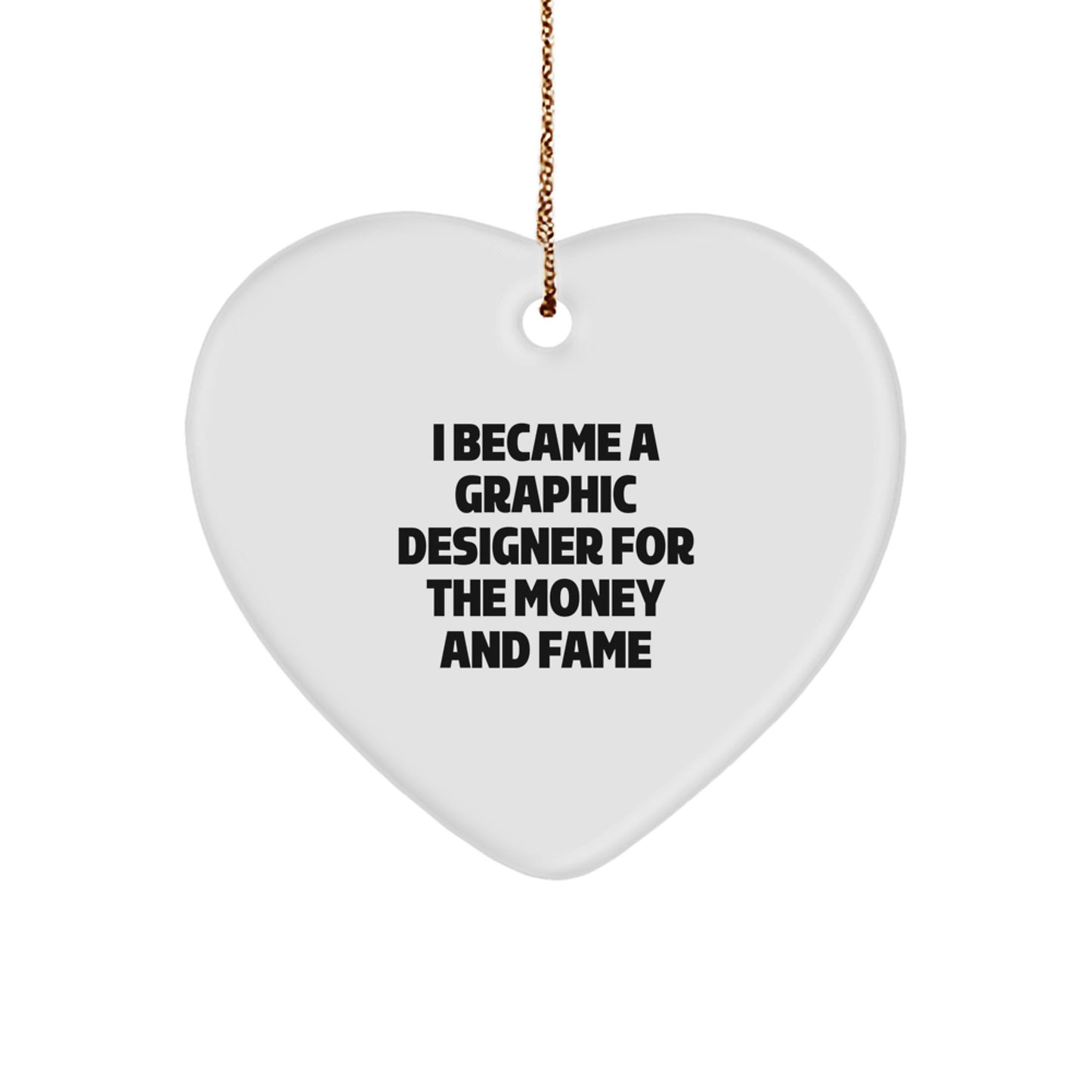 Funny Graphic Designer Gifts for Him Unique Heart Ornament - Gifts from Friends for Graphic Designer - Image 1