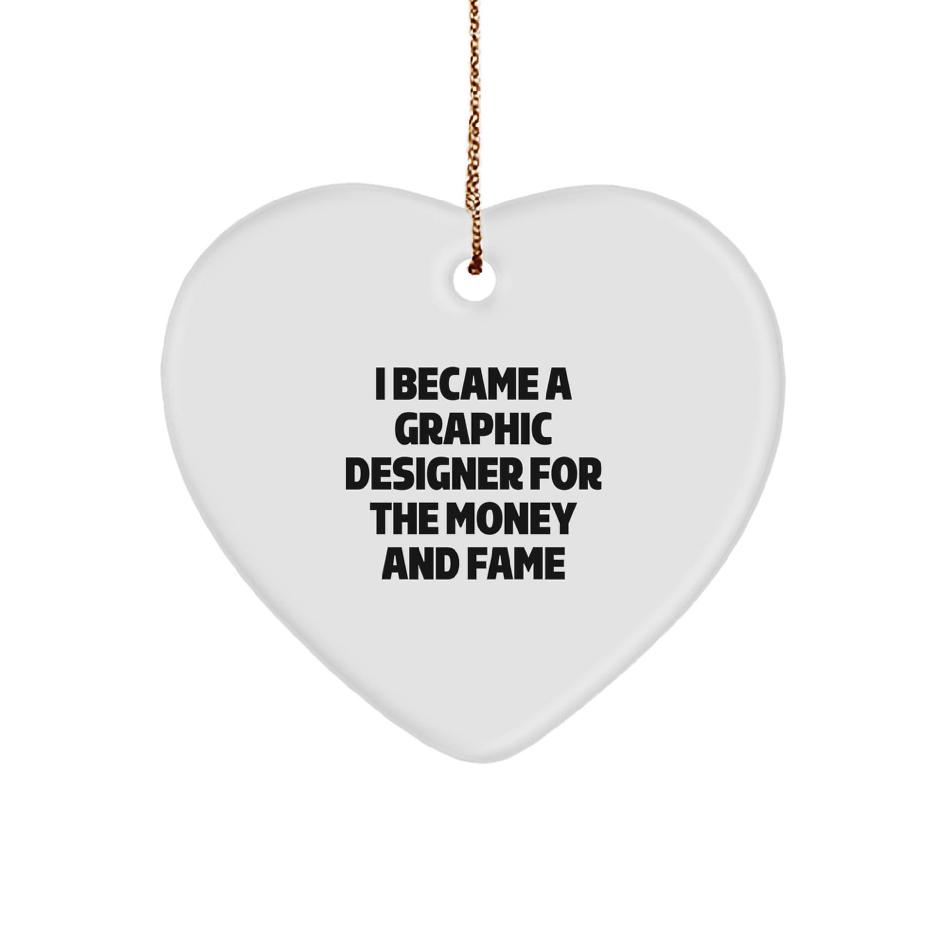 Funny Graphic Designer Gifts for Him Unique Heart Ornament - Gifts from Friends for Graphic Designer - Image 1