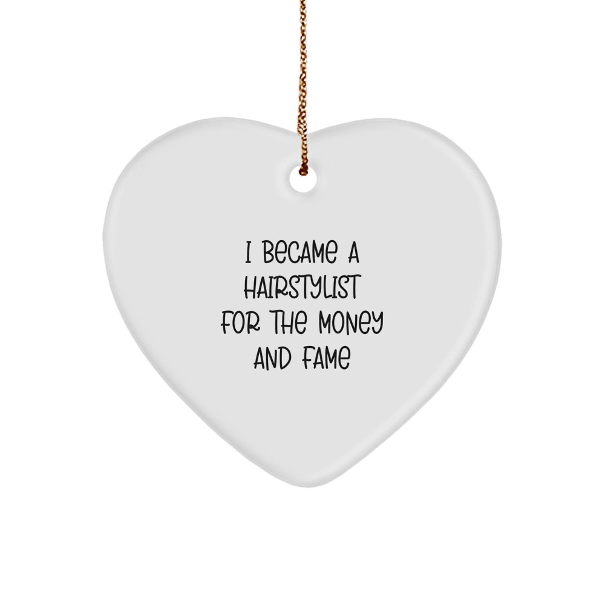 Funny Hairstylist Gifts from Friends for Christmas Unique Heart Ornament for Her - Image 1