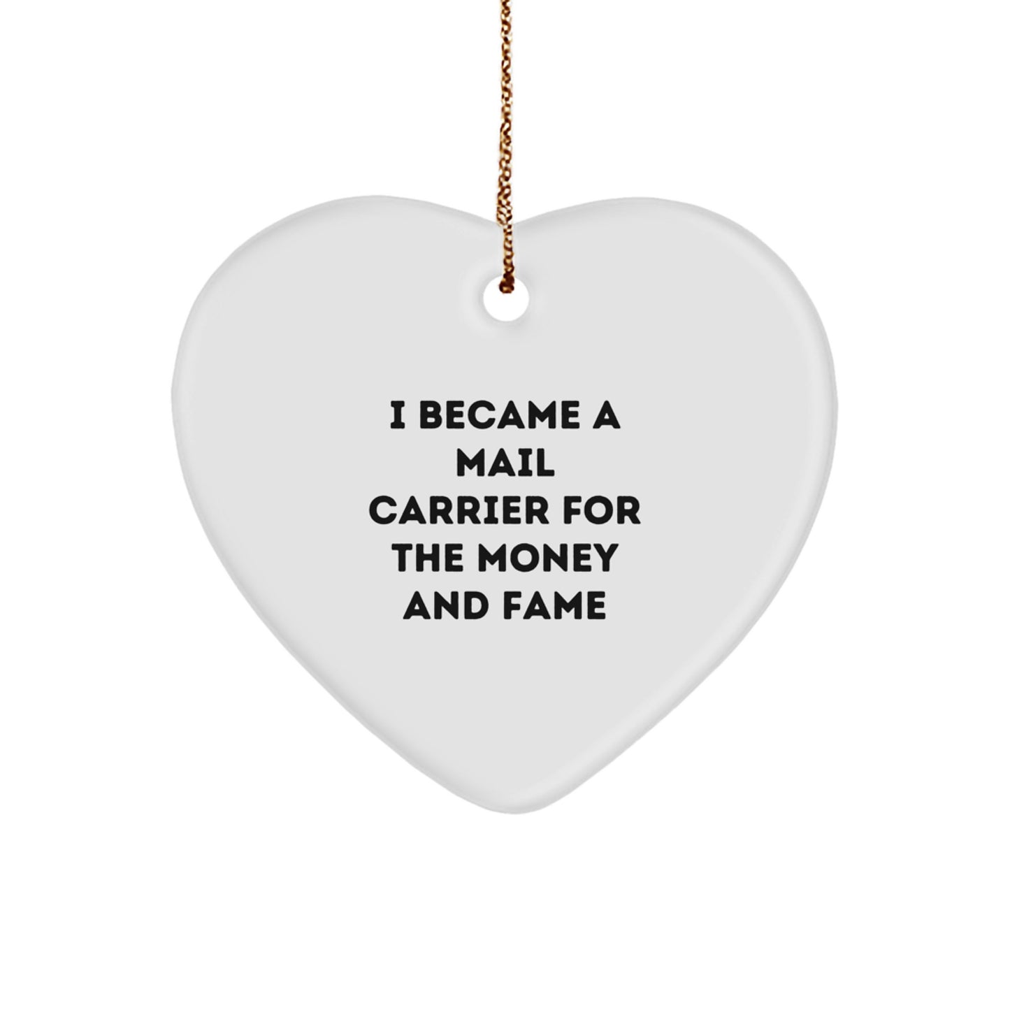 Funny Mail Carrier Heart Ornament Gifts from Friends for Mail Carrier Men Women Coworkers Family - Image 1