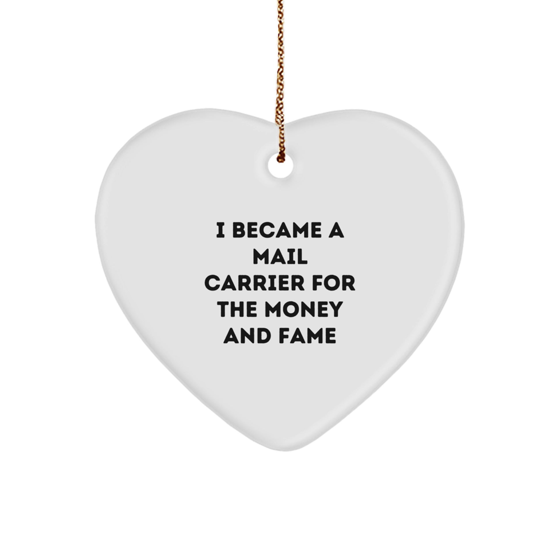 Funny Mail Carrier Heart Ornament Gifts from Friends for Mail Carrier Men Women Coworkers Family - Image 1