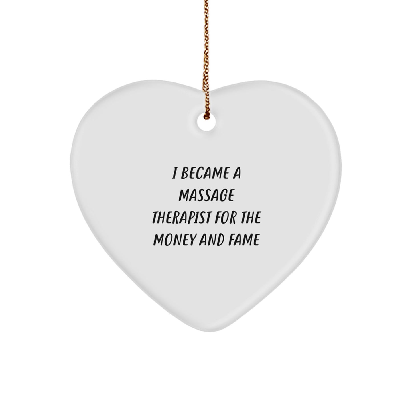Funny Gifts from Friends for Massage Therapist Heart Ornament, Unique Christmas Unique Gifts for Men Women Coworkers Family - Image 1