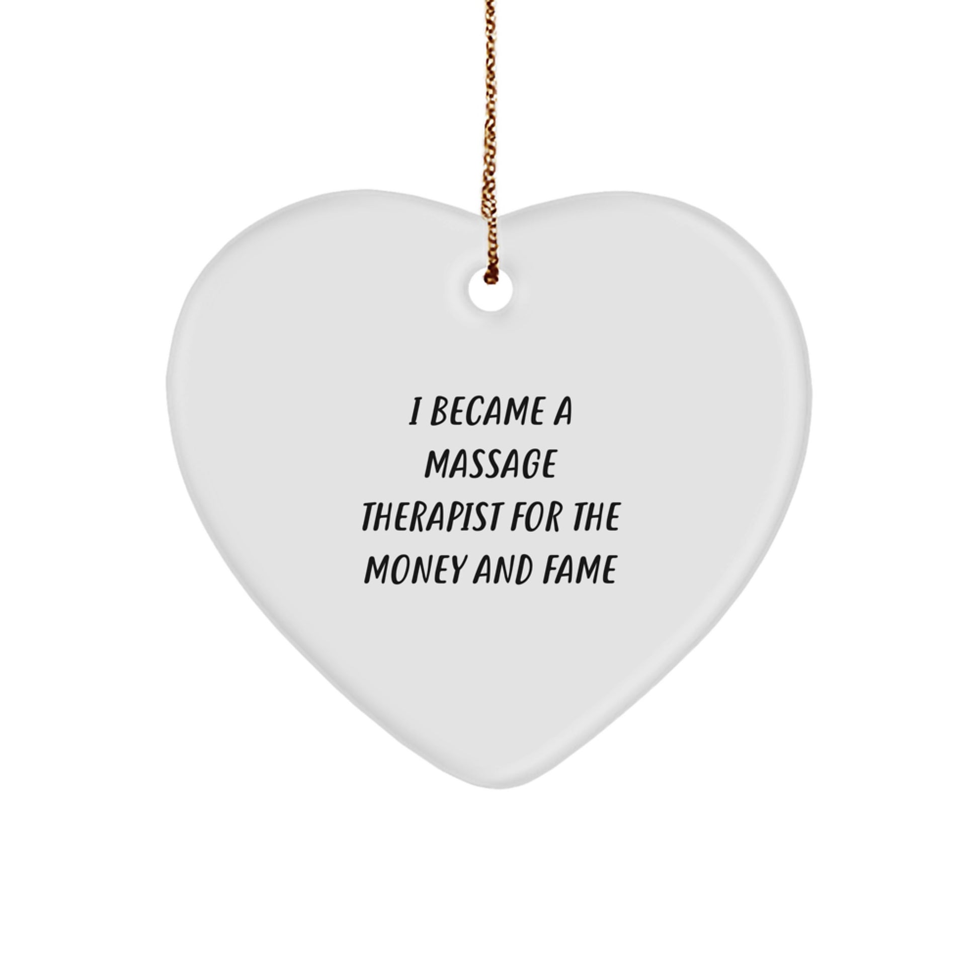 Funny Gifts from Friends for Massage Therapist Heart Ornament, Unique Christmas Unique Gifts for Men Women Coworkers Family - Image 1