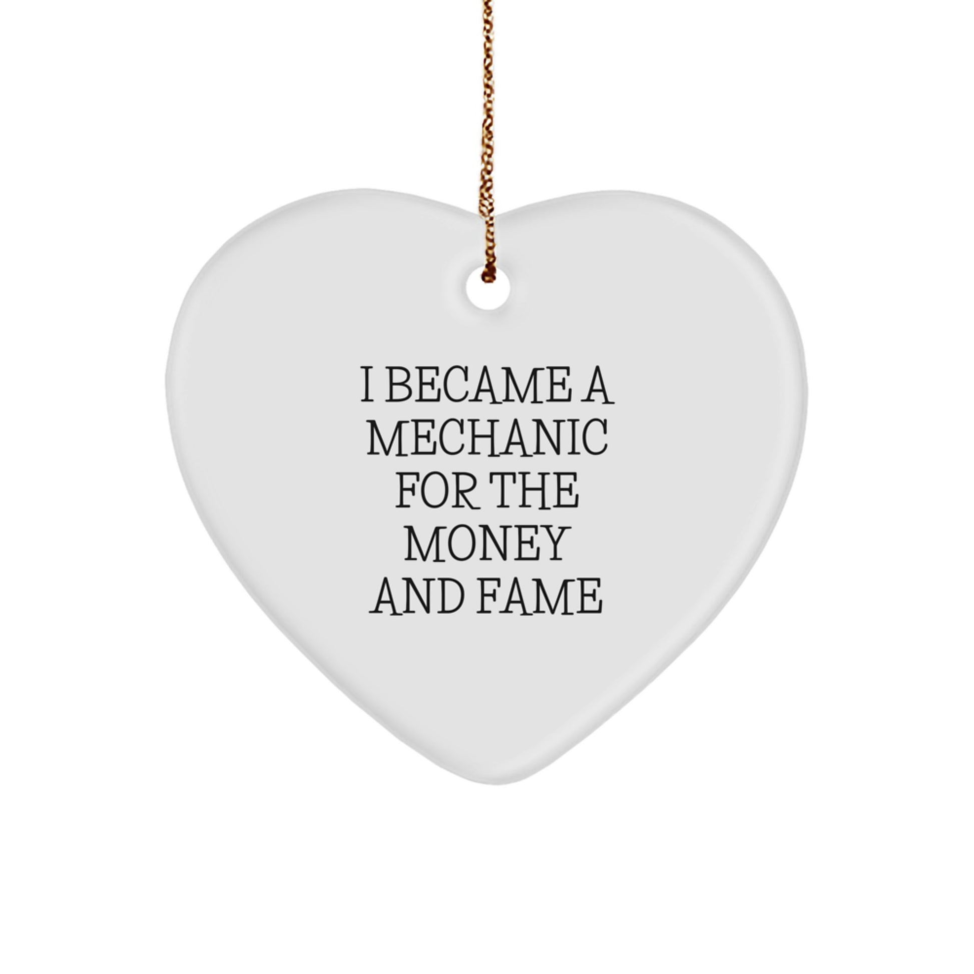Funny Mechanic Heart Ornament Gifts from Men to Mechanic Friends on Christmas - Image 1