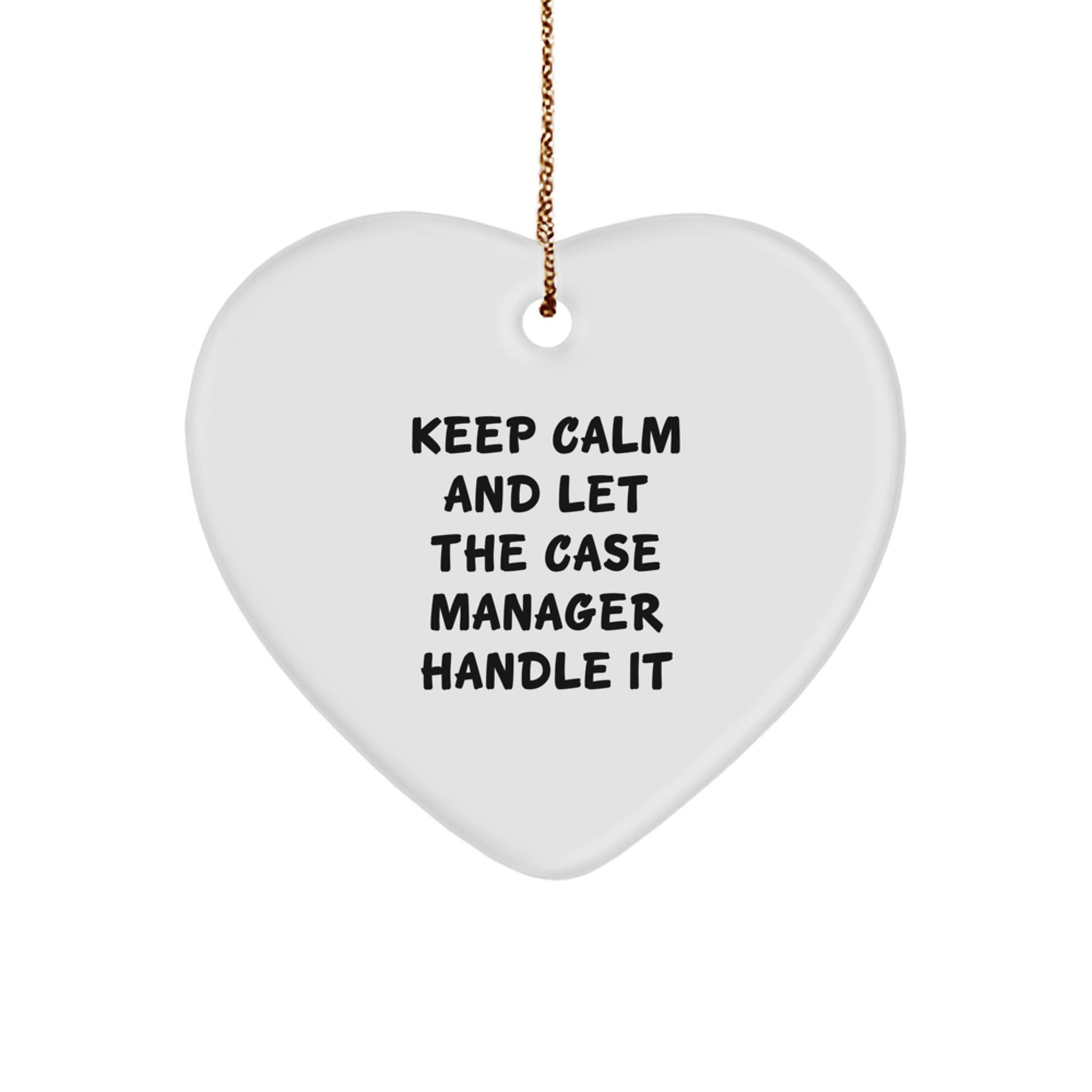 Fun Case Manager Heart Ornament Gifts from Friends or Family for Christmas Inspirational Keepsake - Image 1