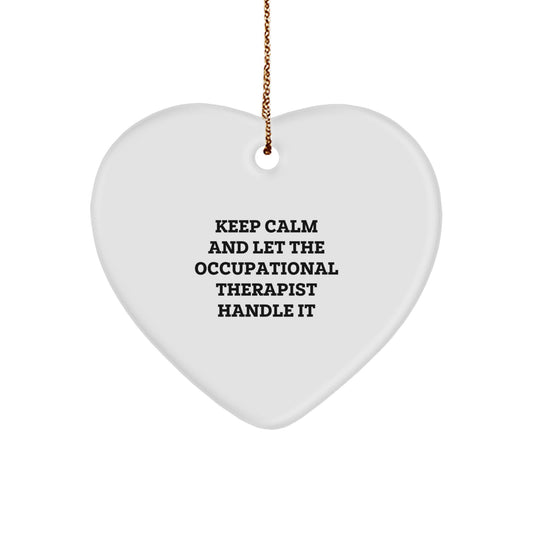 Funny Occupational Therapist Heart Ornament Gifts from Friends, Coworkers, or Family for Christmas Unique Presents - Image 1