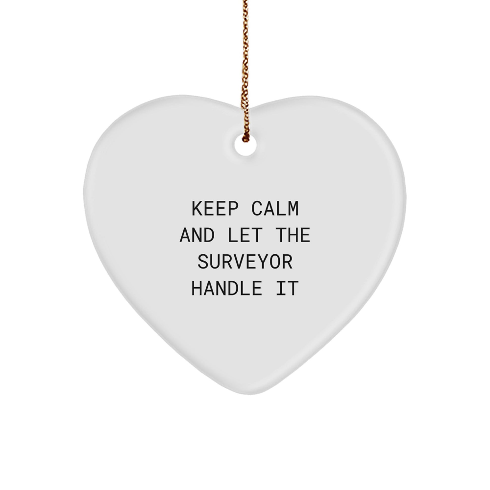 Funny Surveyor Gifts, Keep Calm And Let The Surveyor Handle It Christmas Unique Gifts from Men to Friends and Family for Surveyor Lovers - Image 1