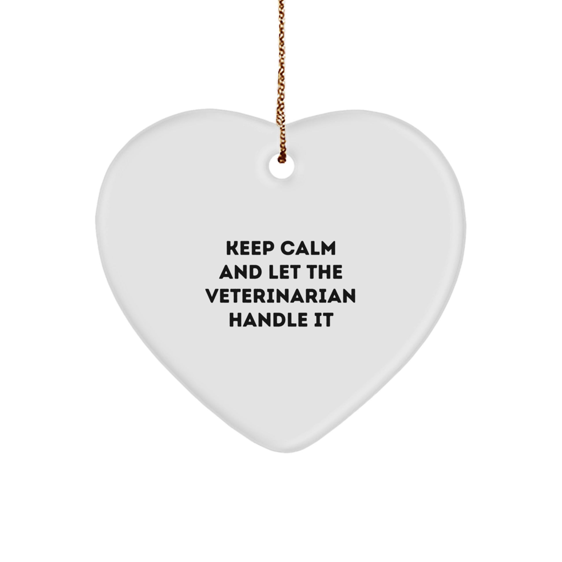 Funny Veterinarian Gifts from Men to Friends - Heart Ornament for Christmas Unique Ideas - Image 1