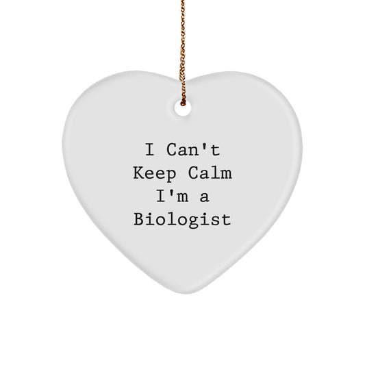 I'm a Biologist Funny Heart Ornament Gifts from Friends for Biologist - Image 1