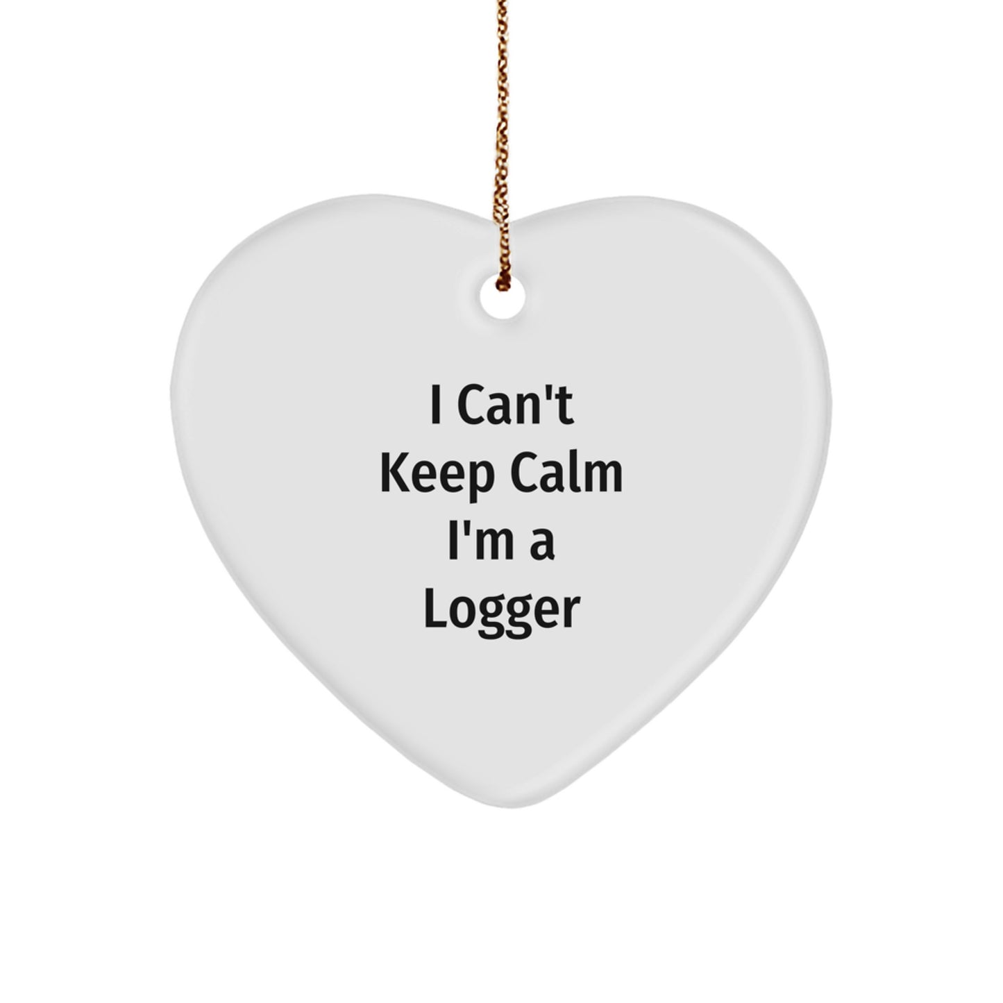 Funny Logger Heart Ornament Gifts from Friends and Family for Christmas Unique Logger Decorations - Image 1