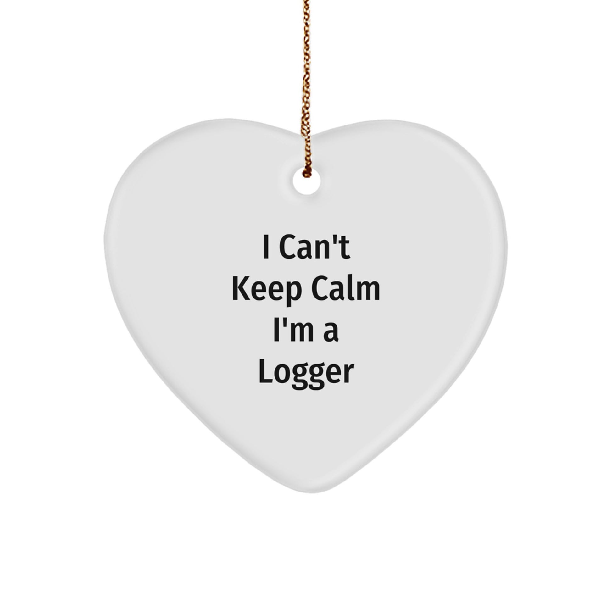 Funny Logger Heart Ornament Gifts from Friends and Family for Christmas Unique Logger Decorations - Image 1