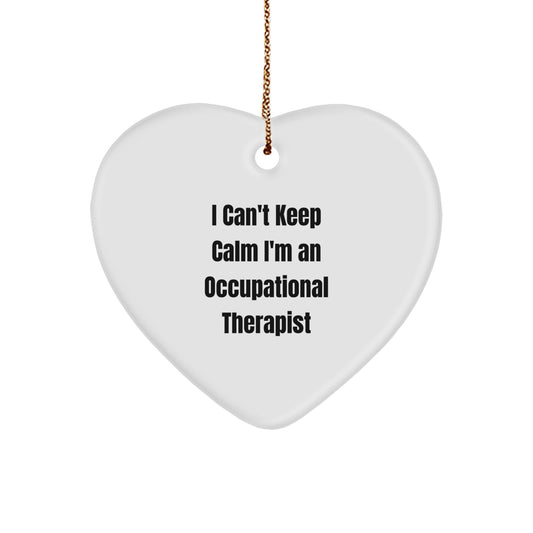 Funny Occupational Therapist Gifts, I'm an Occupational Therapist Heart Ornament, Gift for Occupational Therapist Men or Women, Christmas Unique Gifts from Friends or Family - Image 1