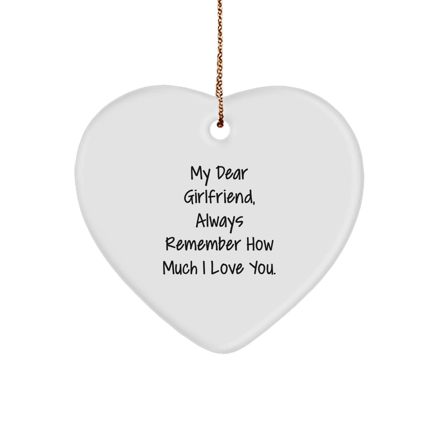 Gift Ideas for Sweetheart - My Dear Sweetheart Heart Ornament, Christmas Unique Gifts from Men, Unique Heart Shaped Gifts for Her - Image 1