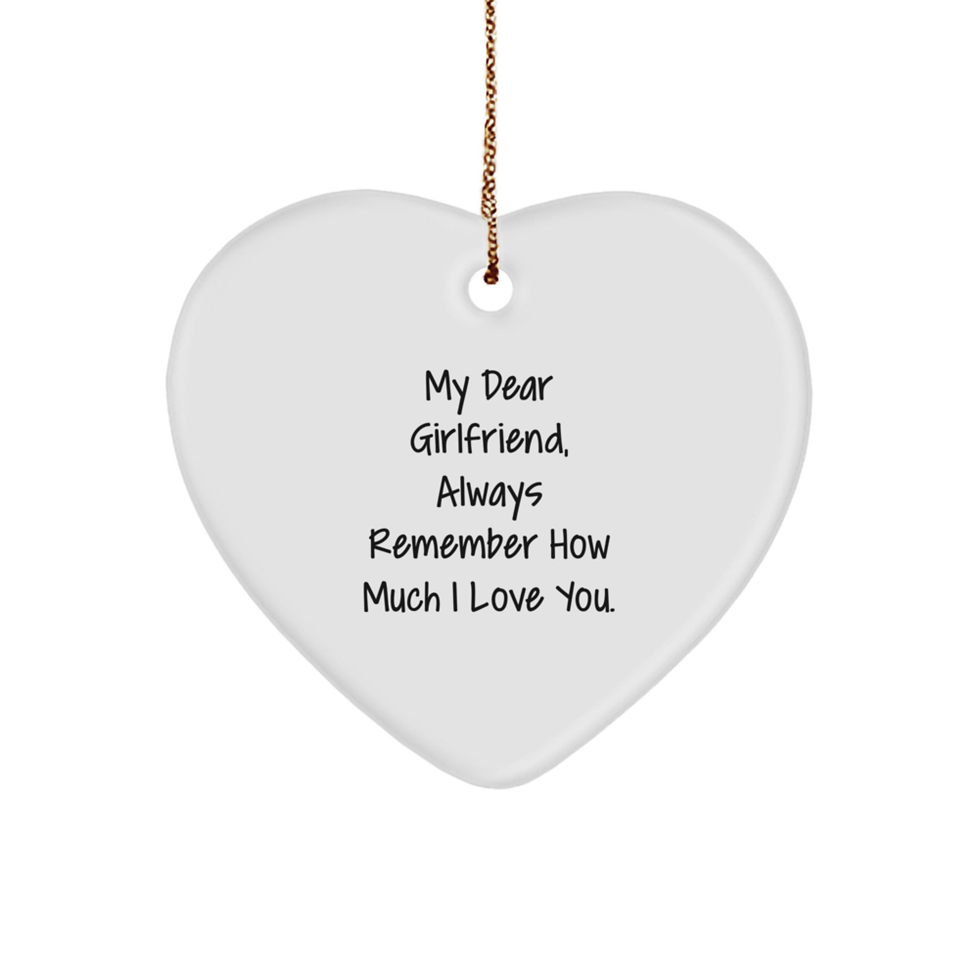 Gift Ideas for Sweetheart - My Dear Sweetheart Heart Ornament, Christmas Unique Gifts from Men, Unique Heart Shaped Gifts for Her - Image 1