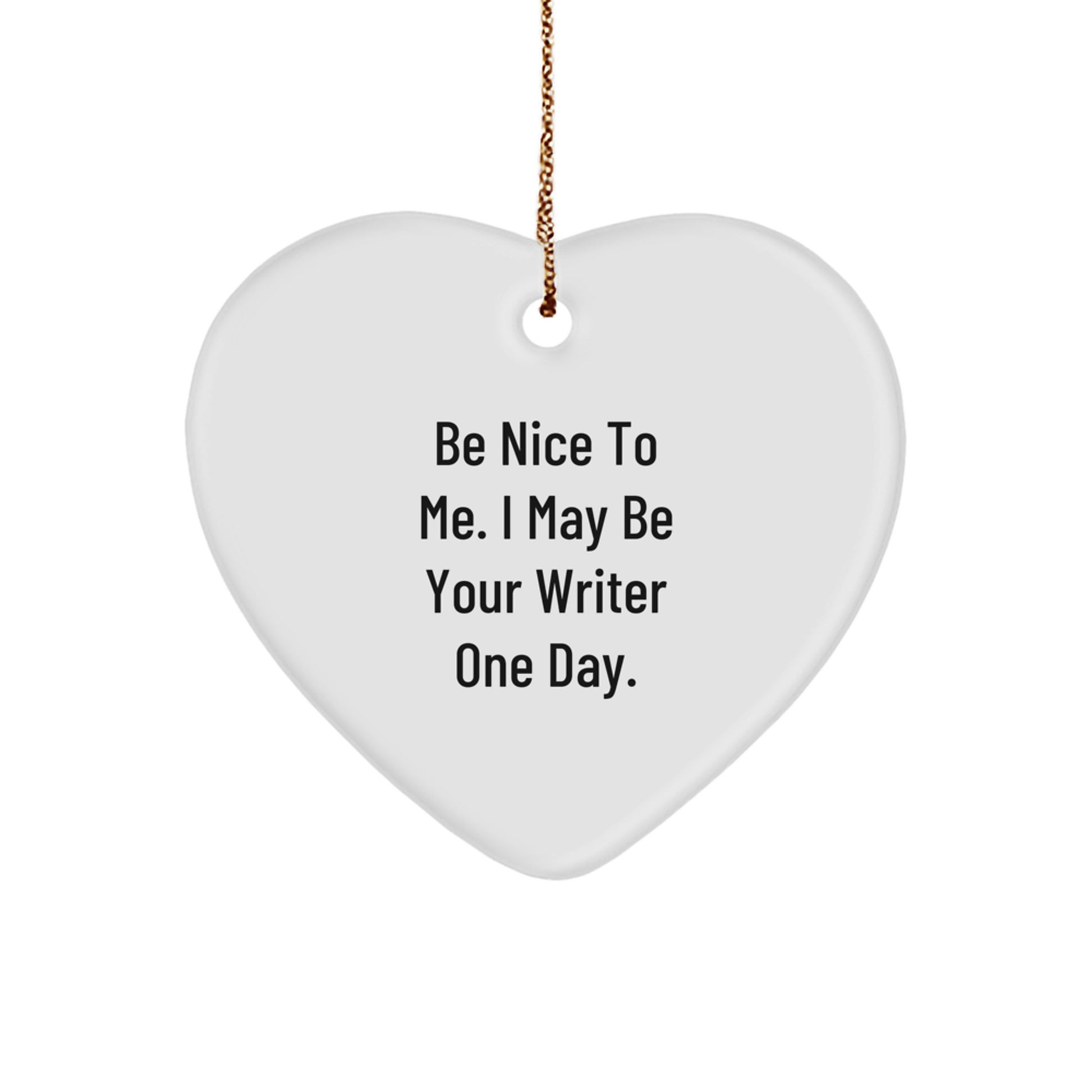 Funny Writer Heart Ornament - Gifts from Friends and Family for Christmas Unique Gifts - Image 1