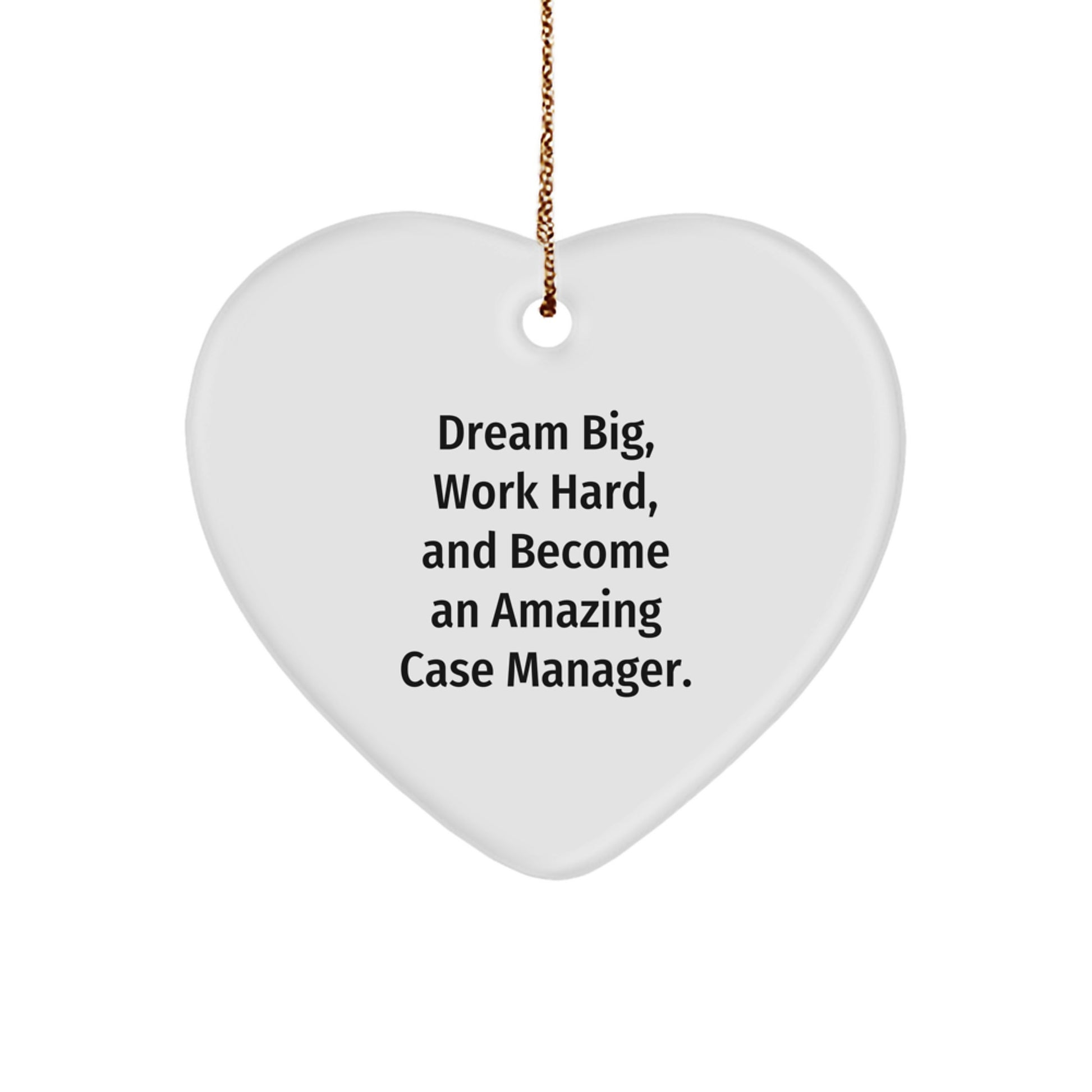 Case Manager Gifts from Friends, Gift for Case Manager, Heart Ornament with Inspirational Quote, Christmas Unique - Image 1