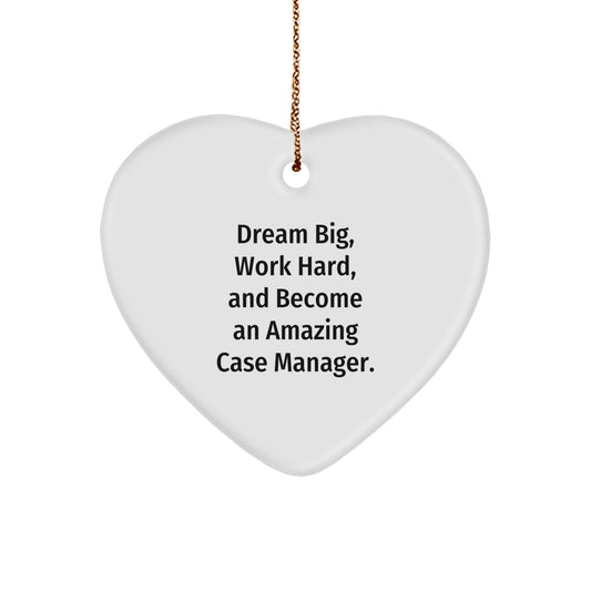 Case Manager Gifts from Friends, Gift for Case Manager, Heart Ornament with Inspirational Quote, Christmas Unique - Image 1