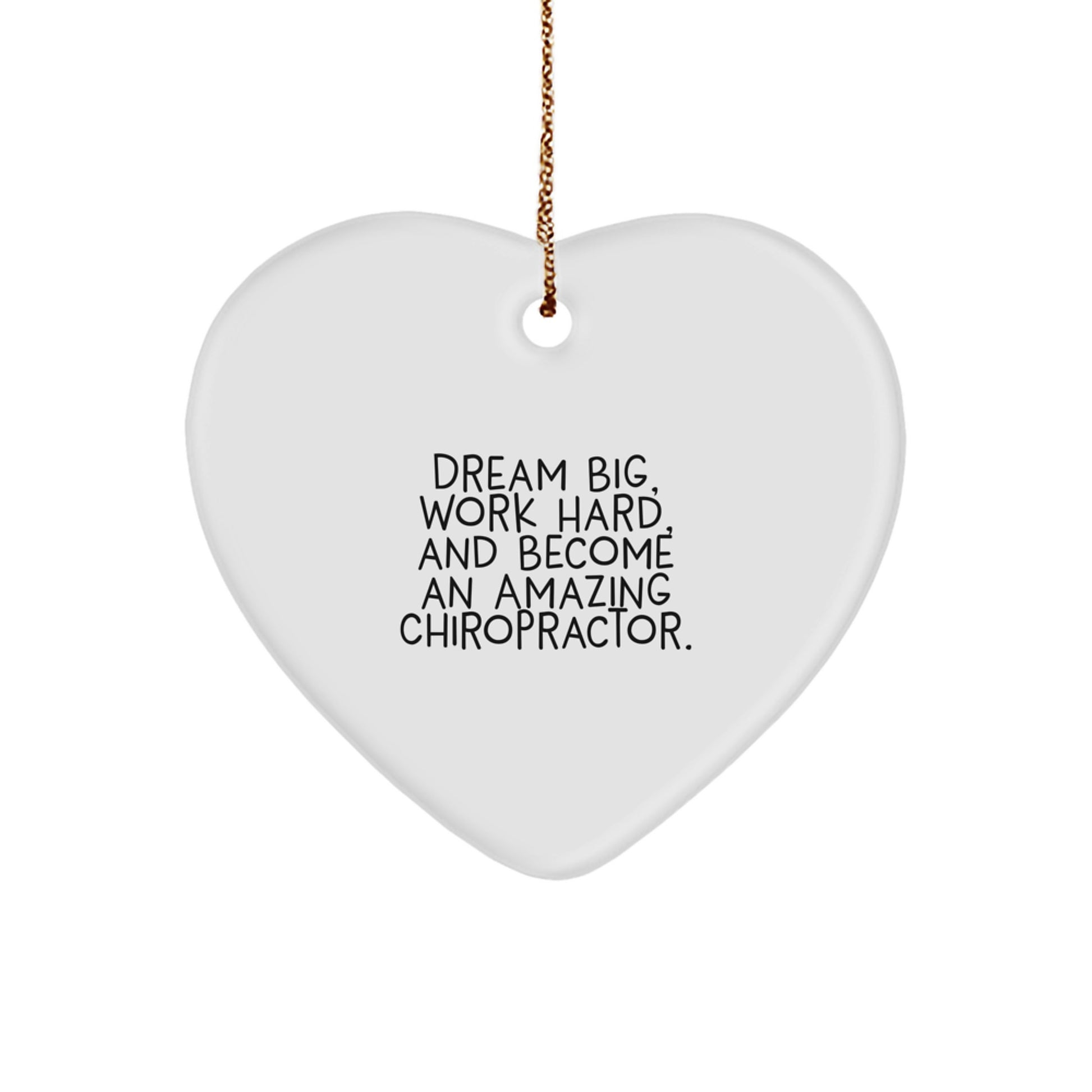 Chiropractor Gifts from Friends, Heart Ornament with Inspirational Quote, and Christmas Joy - Image 1