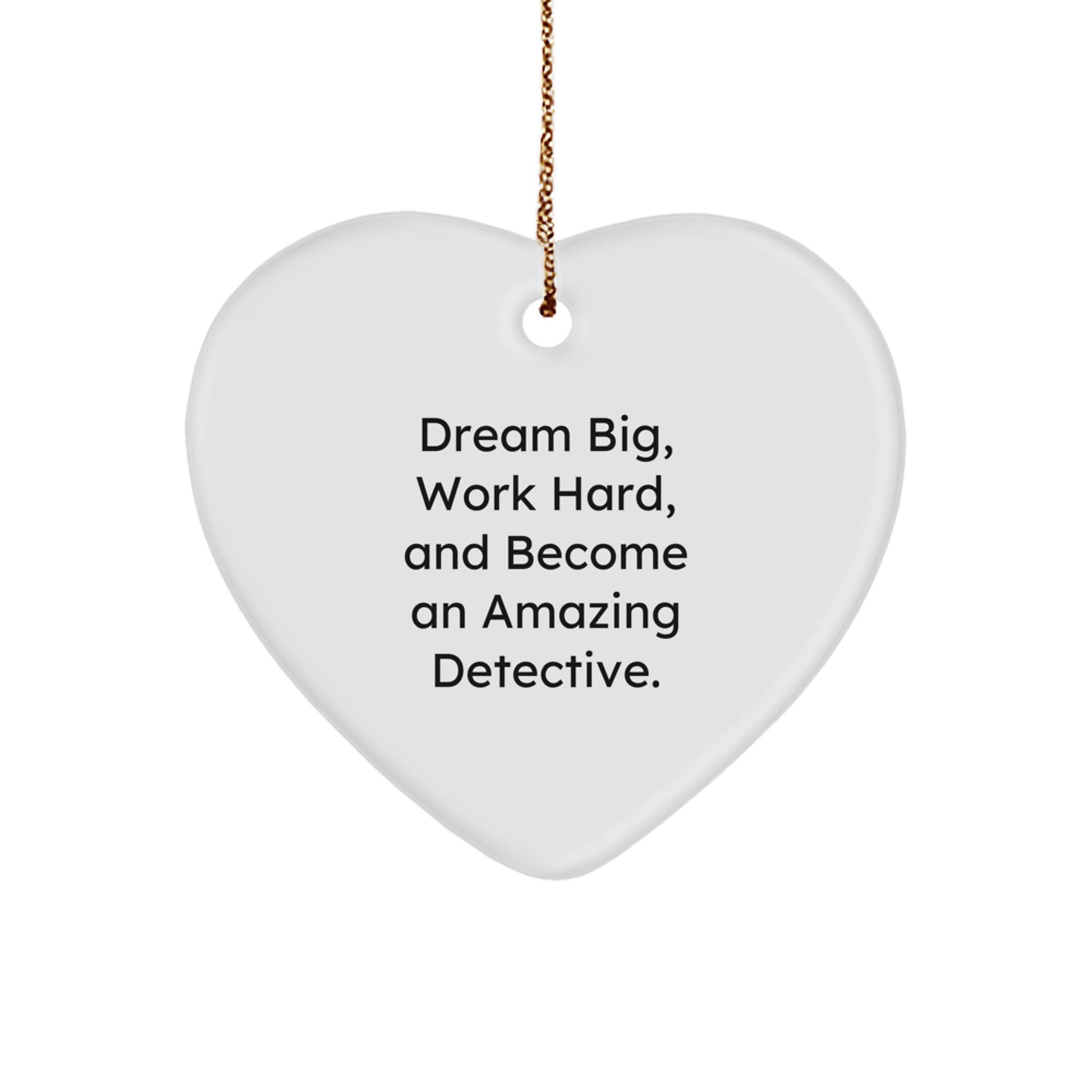 Funny Detective Heart Ornament Gifts from Men to Friends, Gifts for Detective, Christmas Unique Gifts - Image 1