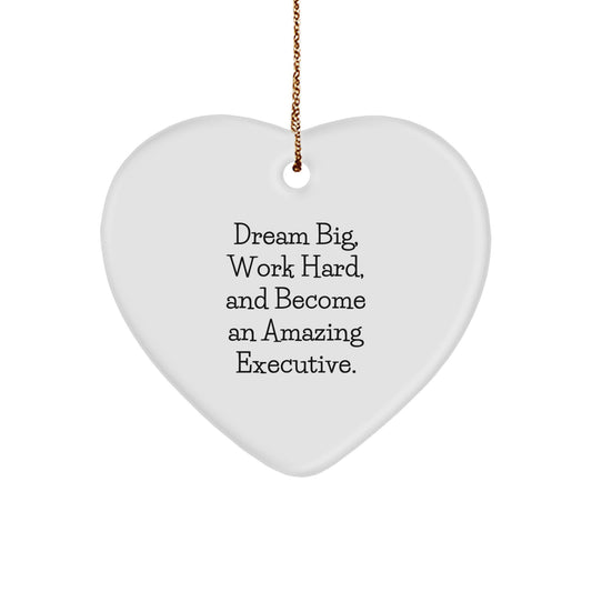 Funny Executive Gifts from Friends, Unique Heart Ornaments for Christmas Unique Gifts, Inspirational Executive Quotes - Image 1