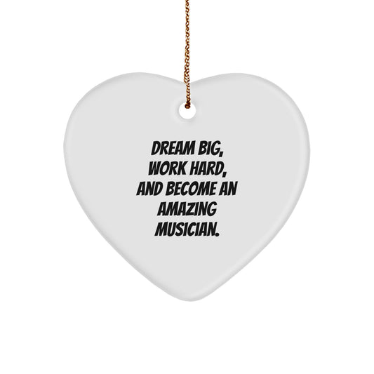 Inspiring Musician Heart Ornament Gifts from Friends for Musician Men during Christmas Unique Gifts - Image 1