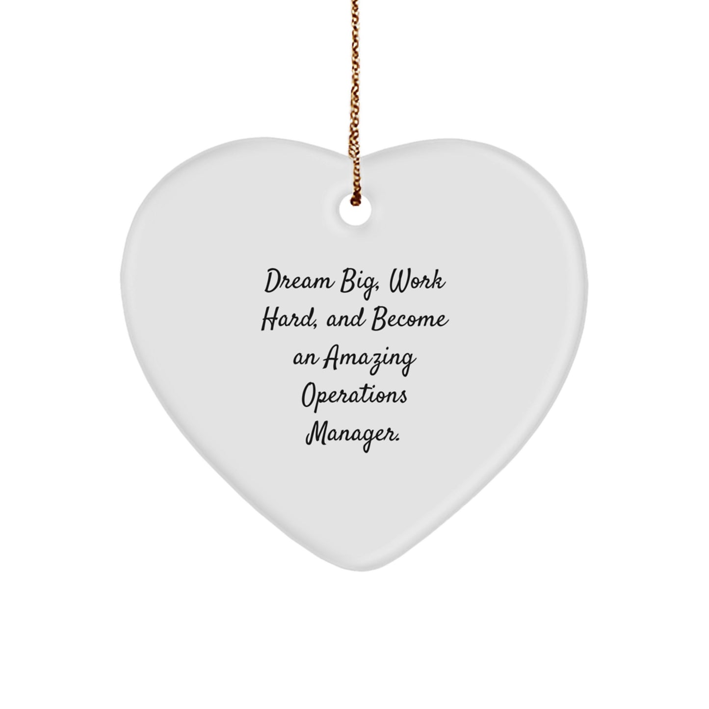 Funny Operations Manager Heart Ornament Gifts from Coworkers - Image 1