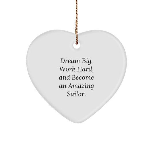 Funny Sailor Heart Ornament Gifts from Friends for Men Christmas Unique Decorations - Image 1