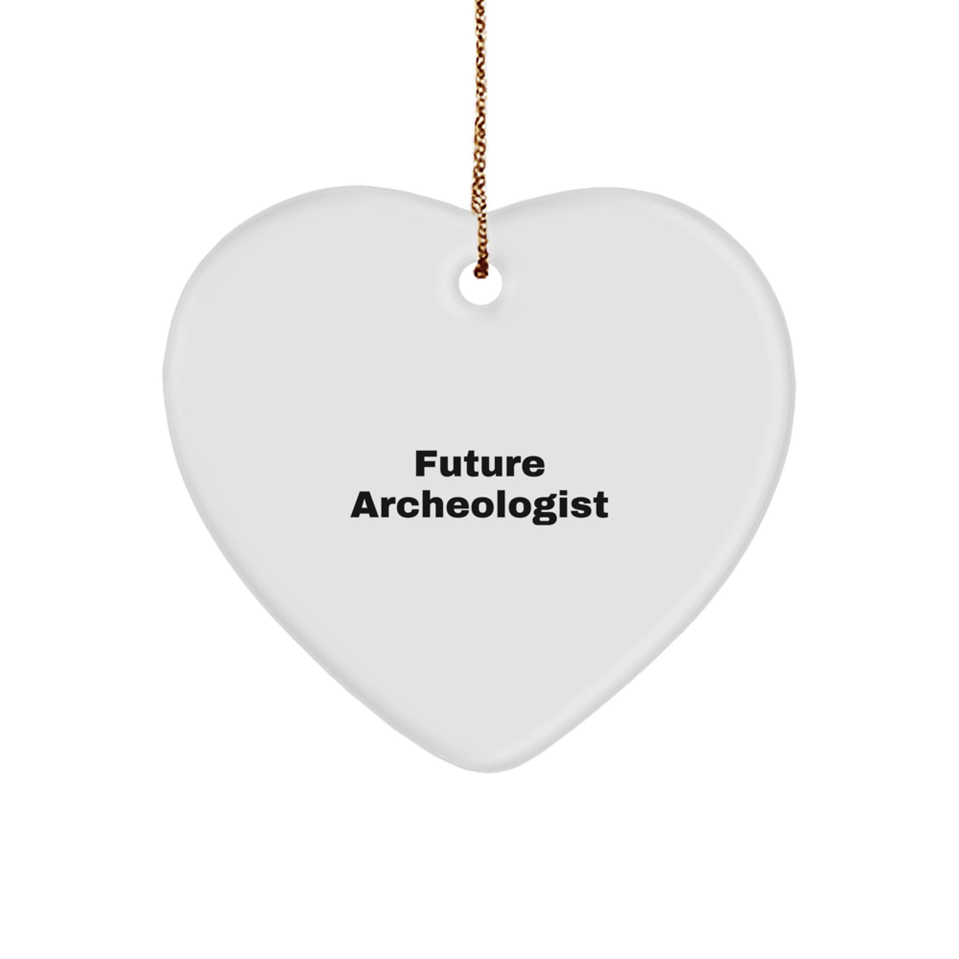 Funny Future Archeologist Gifts from Family, Heart Ornament for Archeologist, Christmas Unique Gifts - Image 1