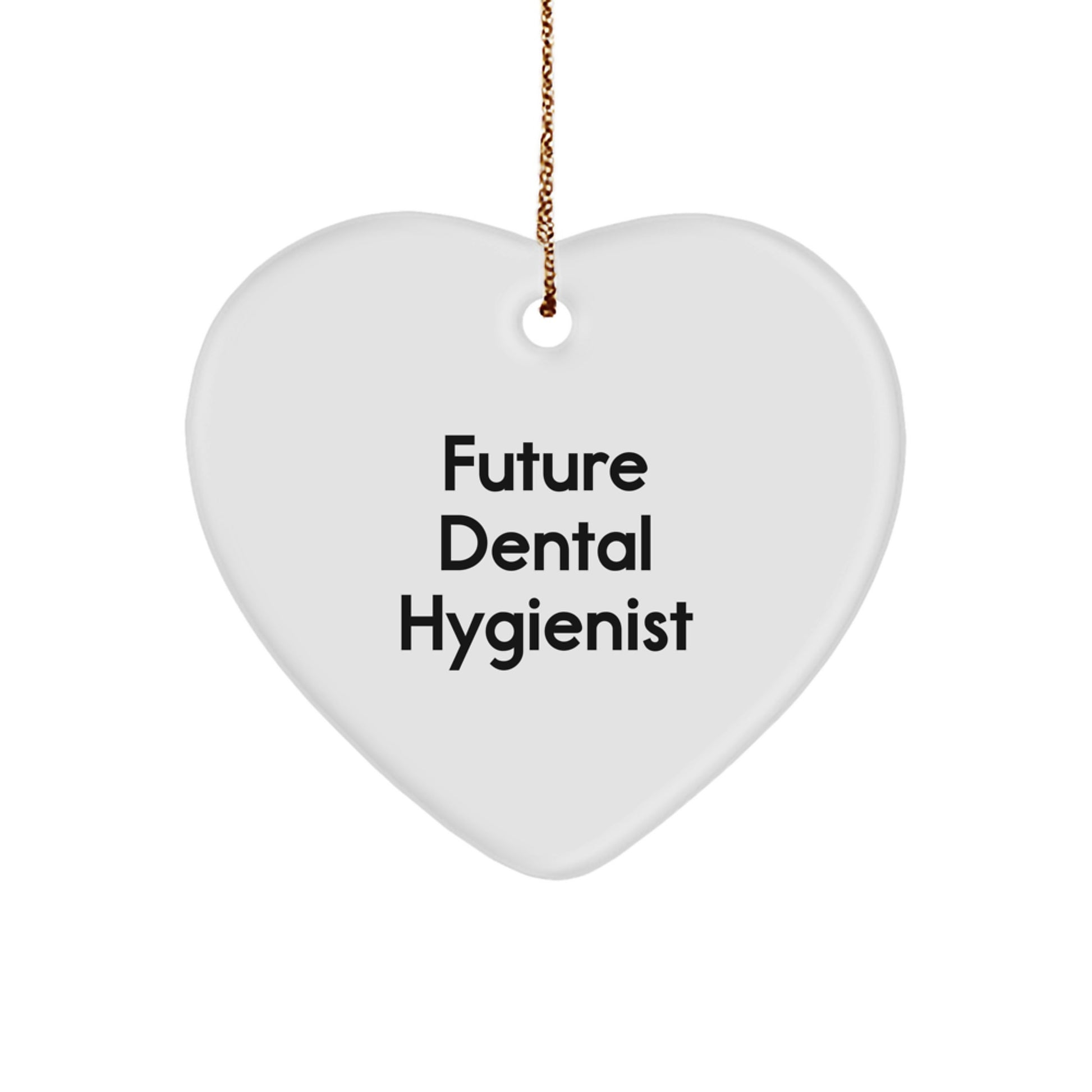 Funny Future Dental Hygienist Gifts from Friends for Christmas Heart Ornament, 'You're the Future of Smiles' - Image 1