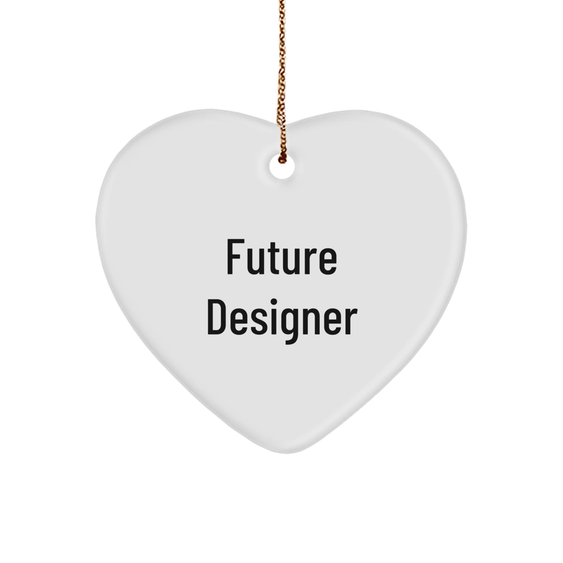 Designer Gifts from Men, Funny Future Designer Heart Ornament, Gifts for Future Designer, Christmas Unique Gifts - Image 1
