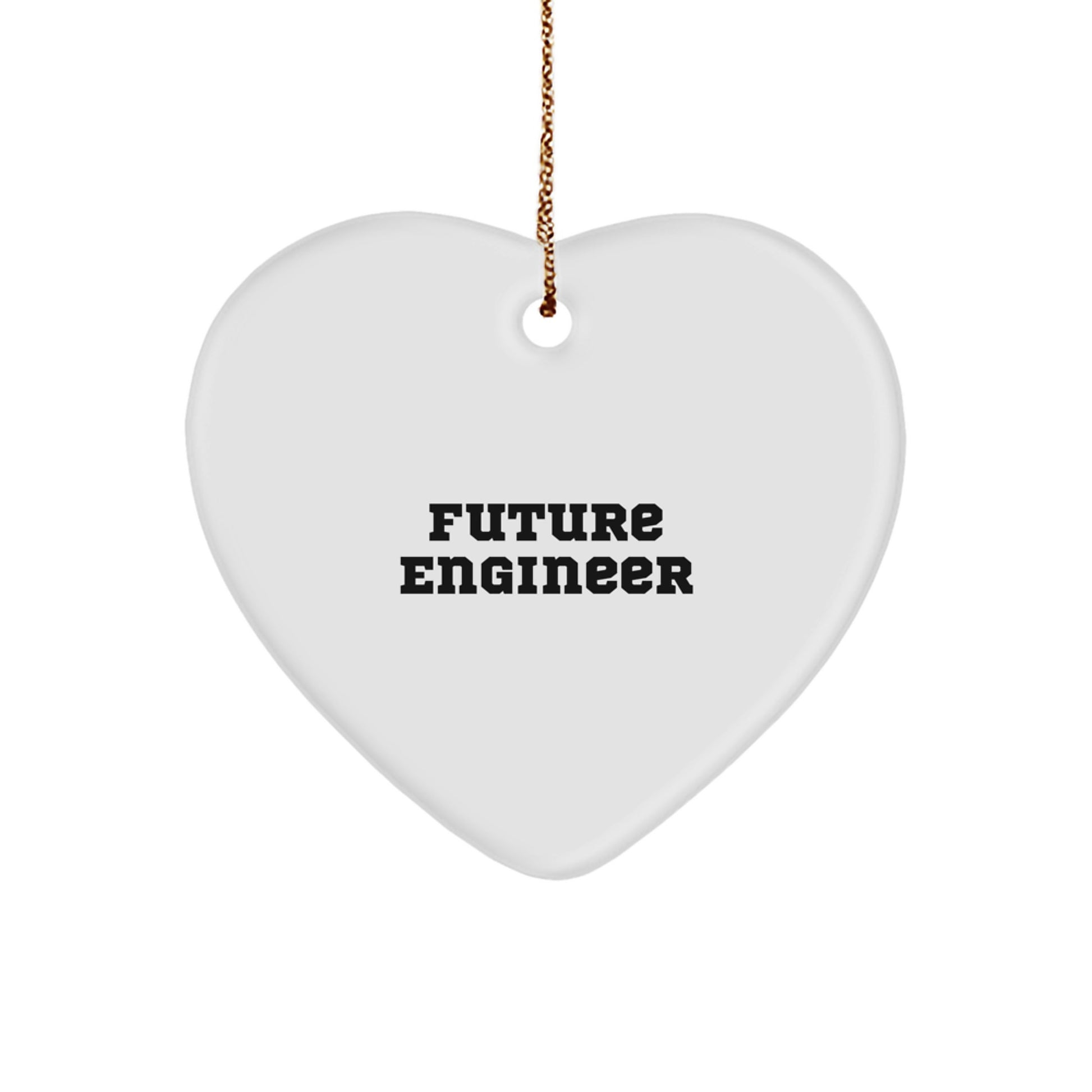 Funny Engineer Heart Ornament Gifts for Future Engineers, Christmas Unique Gifts from Friends, Family, Coworkers - Image 1