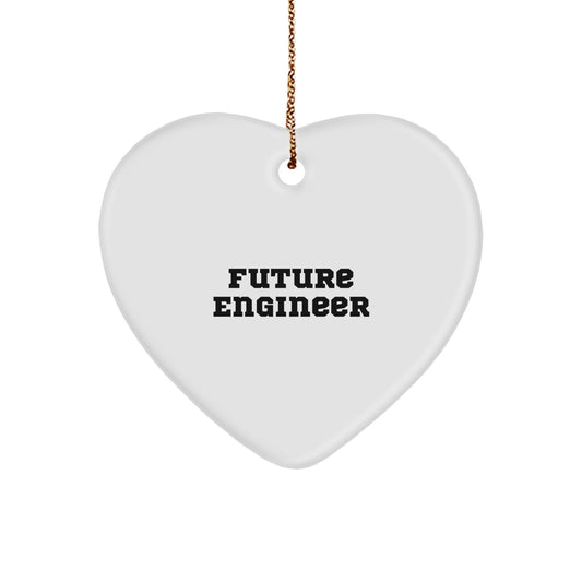Funny Engineer Heart Ornament Gifts for Future Engineers, Christmas Unique Gifts from Friends, Family, Coworkers - Image 1