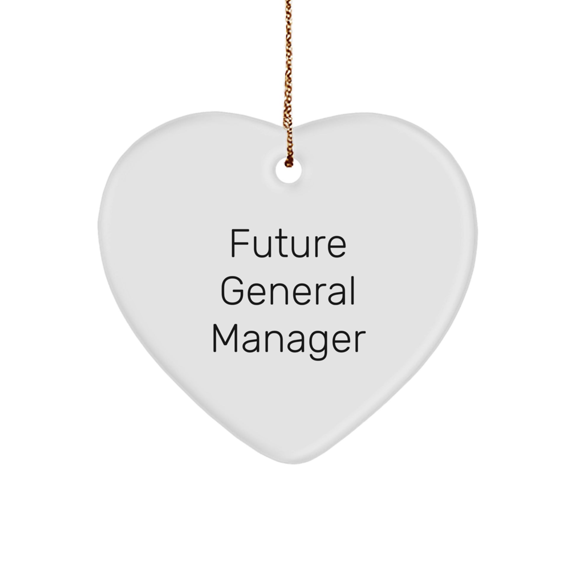 Funny Future General Manager Gifts from Family - Inspirational Heart Ornament for Christmas - Image 1