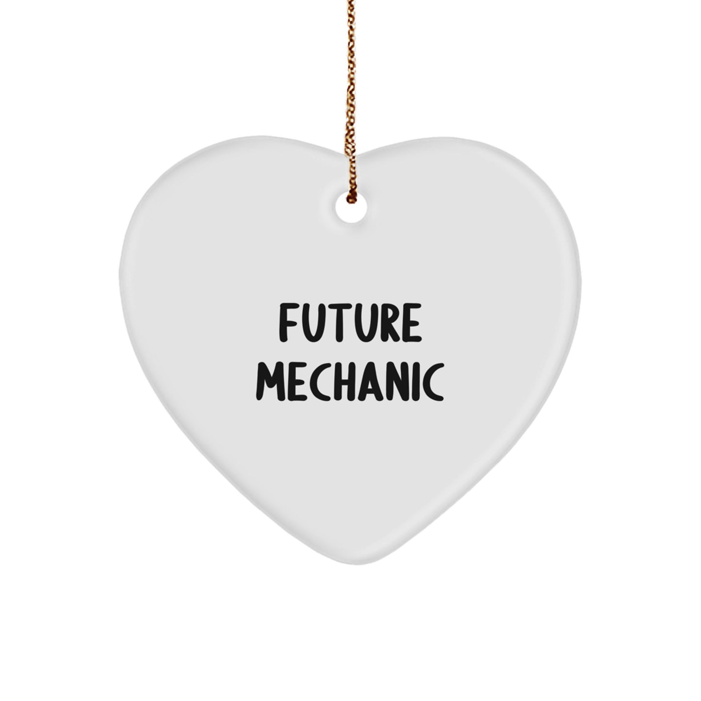 Funny Mechanic Heart Ornament Gifts from Men to Future Mechanic Friends and Family on Christmas - Image 1