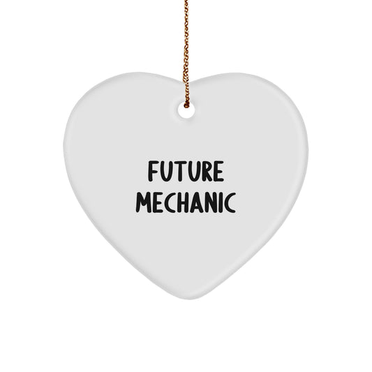 Funny Mechanic Heart Ornament Gifts from Men to Future Mechanic Friends and Family on Christmas - Image 1