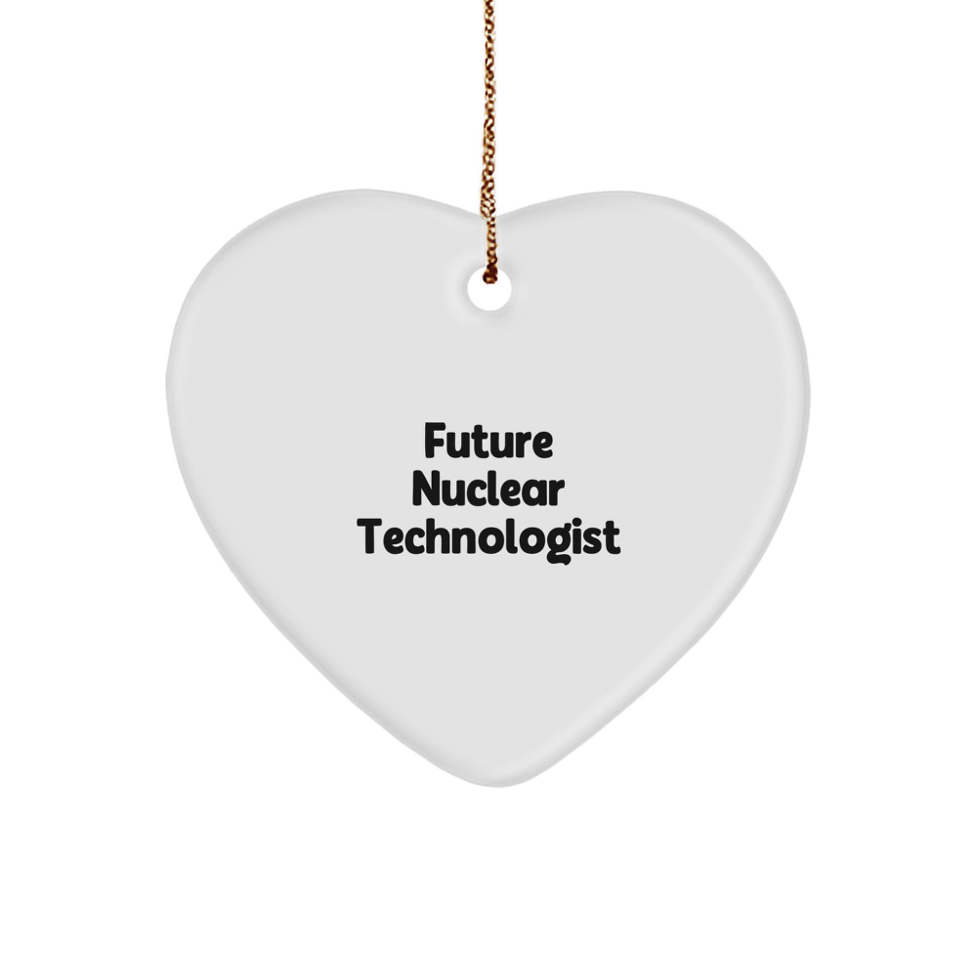 Funny Future Nuclear Technologist Gifts from Friends, Inspirational Heart Ornament for Christmas - Image 1