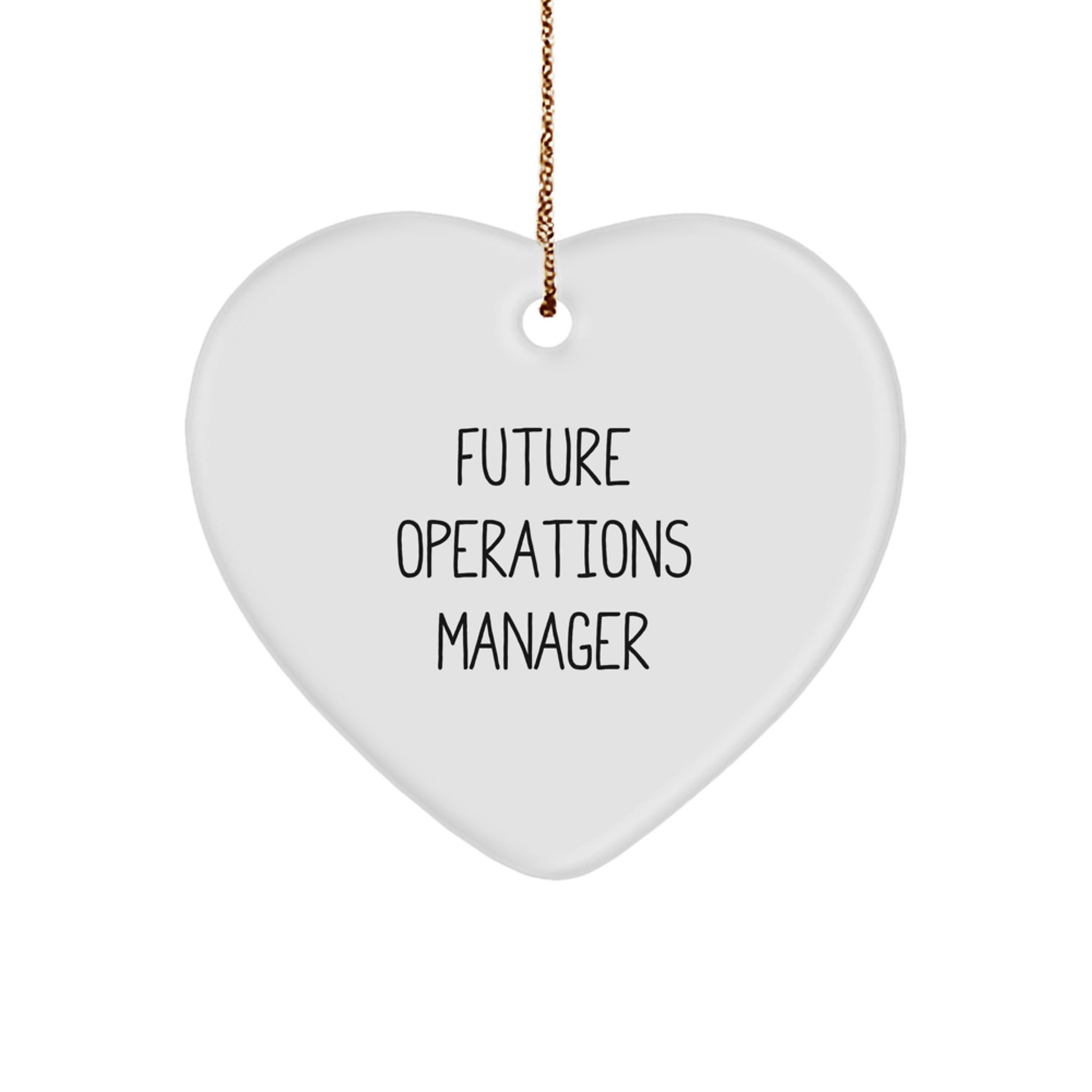Funny Future Operations Manager Gifts from Family, Heart Ornament 'You're the Heart of Our Operations' for Christmas - Image 1