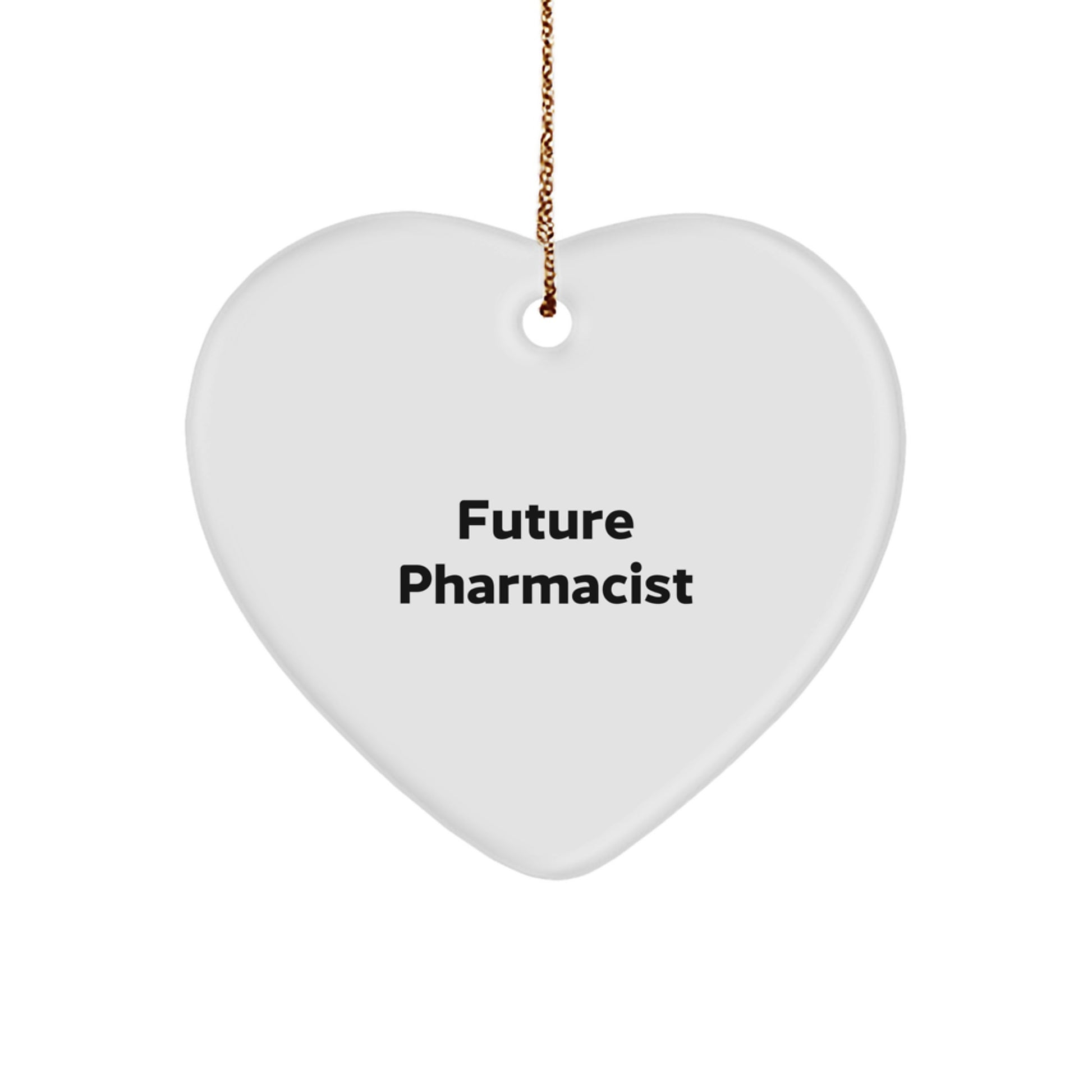Funny Future Pharmacist Heart Ornament Gifts from Family - 'I'm a Future Pharmacist, but for Now I'm Just a Heart' - Christmas Unique Gift for Pharmacist - Image 1