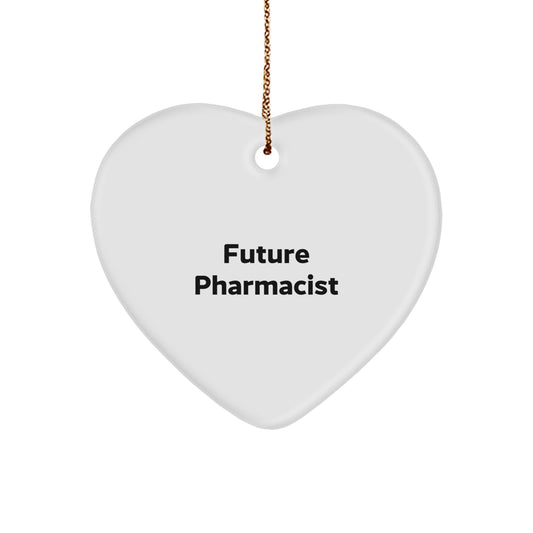 Funny Future Pharmacist Heart Ornament Gifts from Family - 'I'm a Future Pharmacist, but for Now I'm Just a Heart' - Christmas Unique Gift for Pharmacist - Image 1