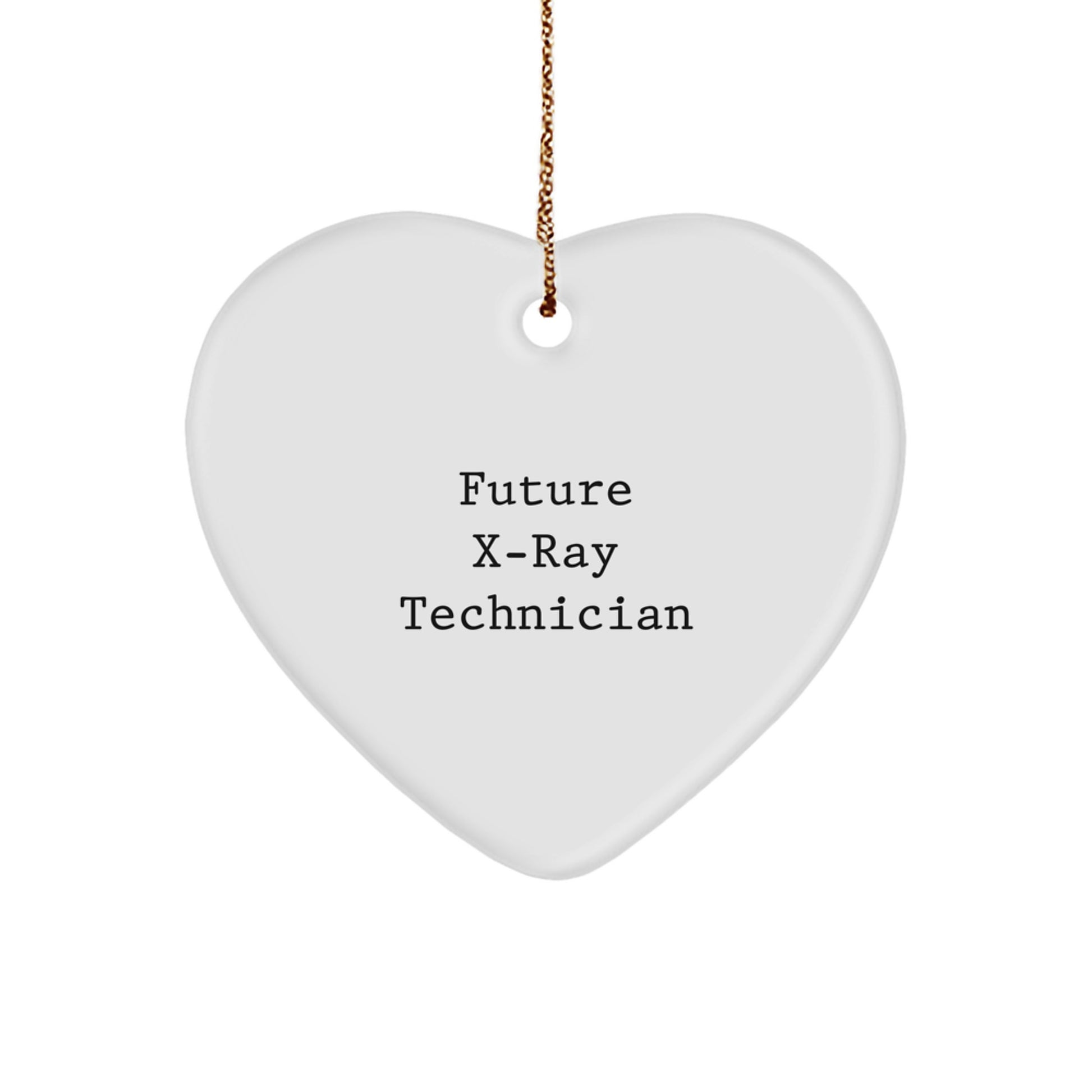 Funny Future X-Ray Technician Heart Ornament Gifts from Friends or Family for Christmas - Image 1